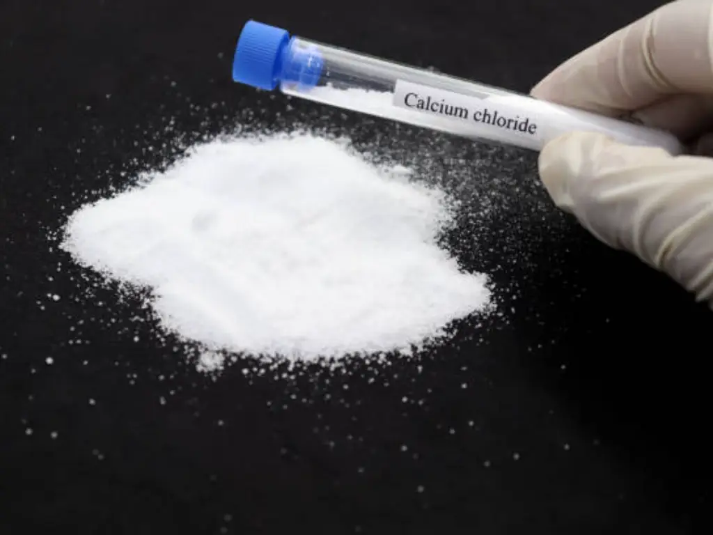 Calcium chloride in test tube