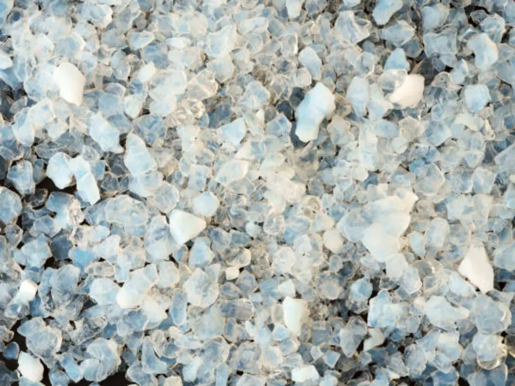 Adsorbent- Pure silica gel crystals on black background